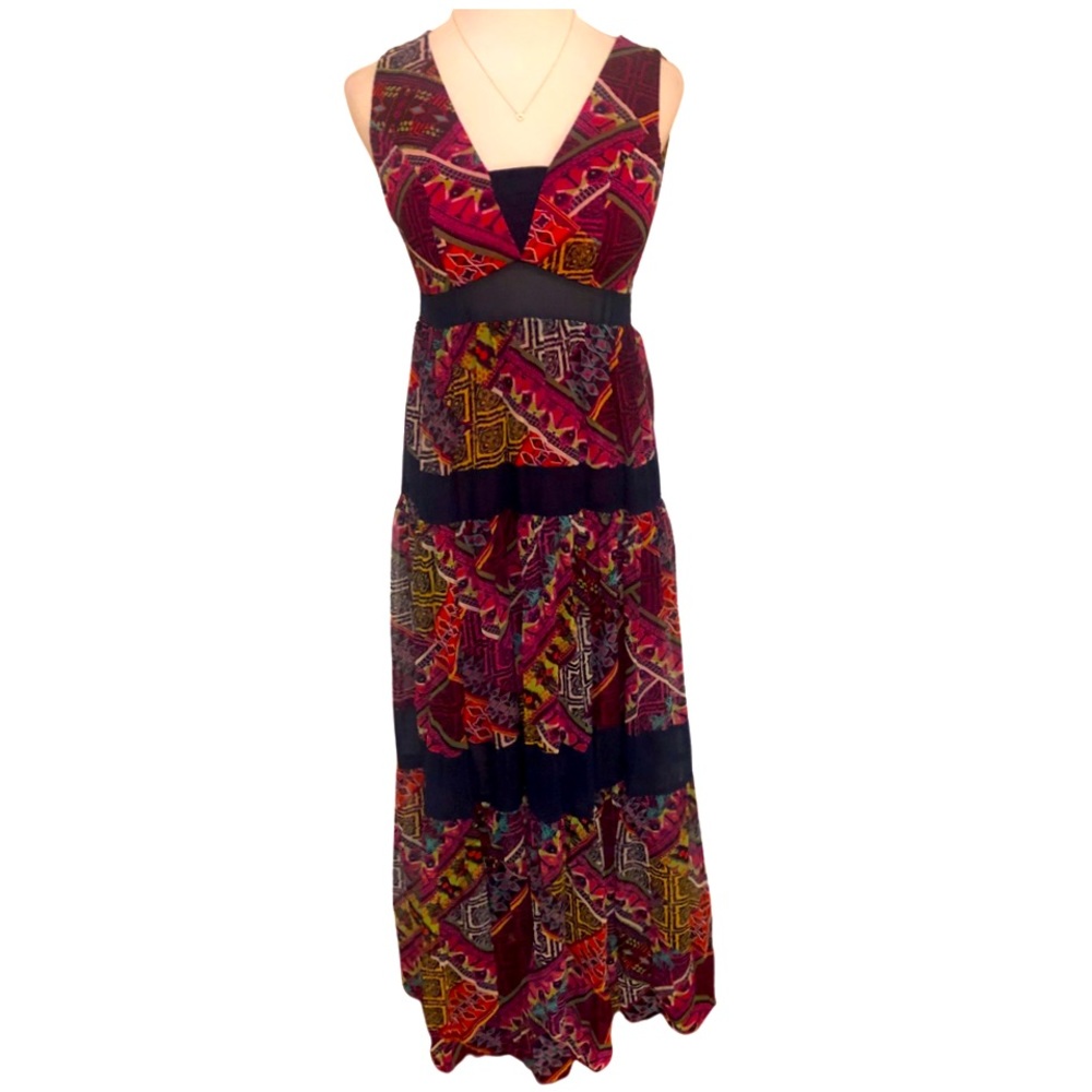 👇🏻$Reduced to lowest price. Vicky & Lucas dress Purple Patchwork Maci Dress